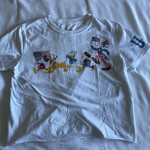 Disney 4th of July Cropped Tee